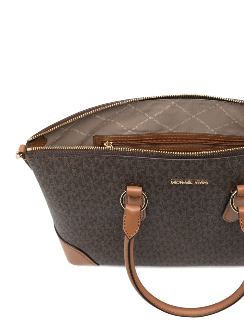 Michael Kors Structured Handbag In Dark Brown Monogram