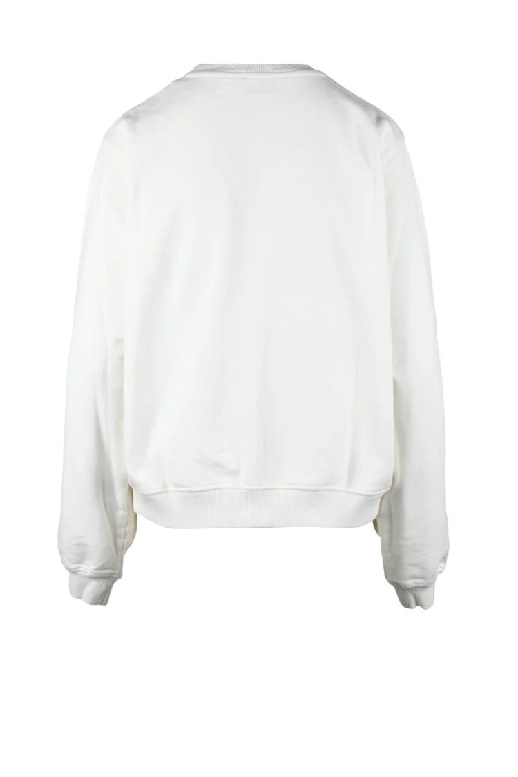 Diesel White Cotton Crew Neck Sweatshirt