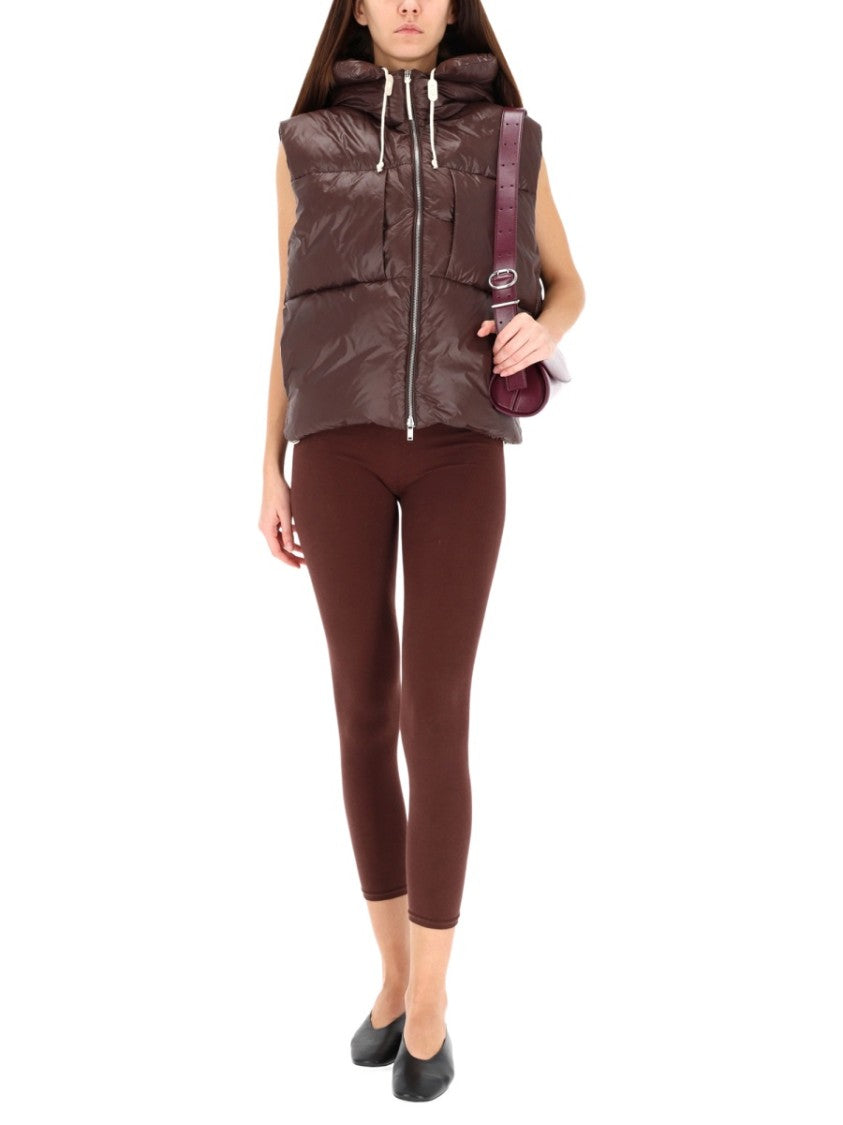 Jil Sander Glossy Quilted Sleeveless Padded Vest