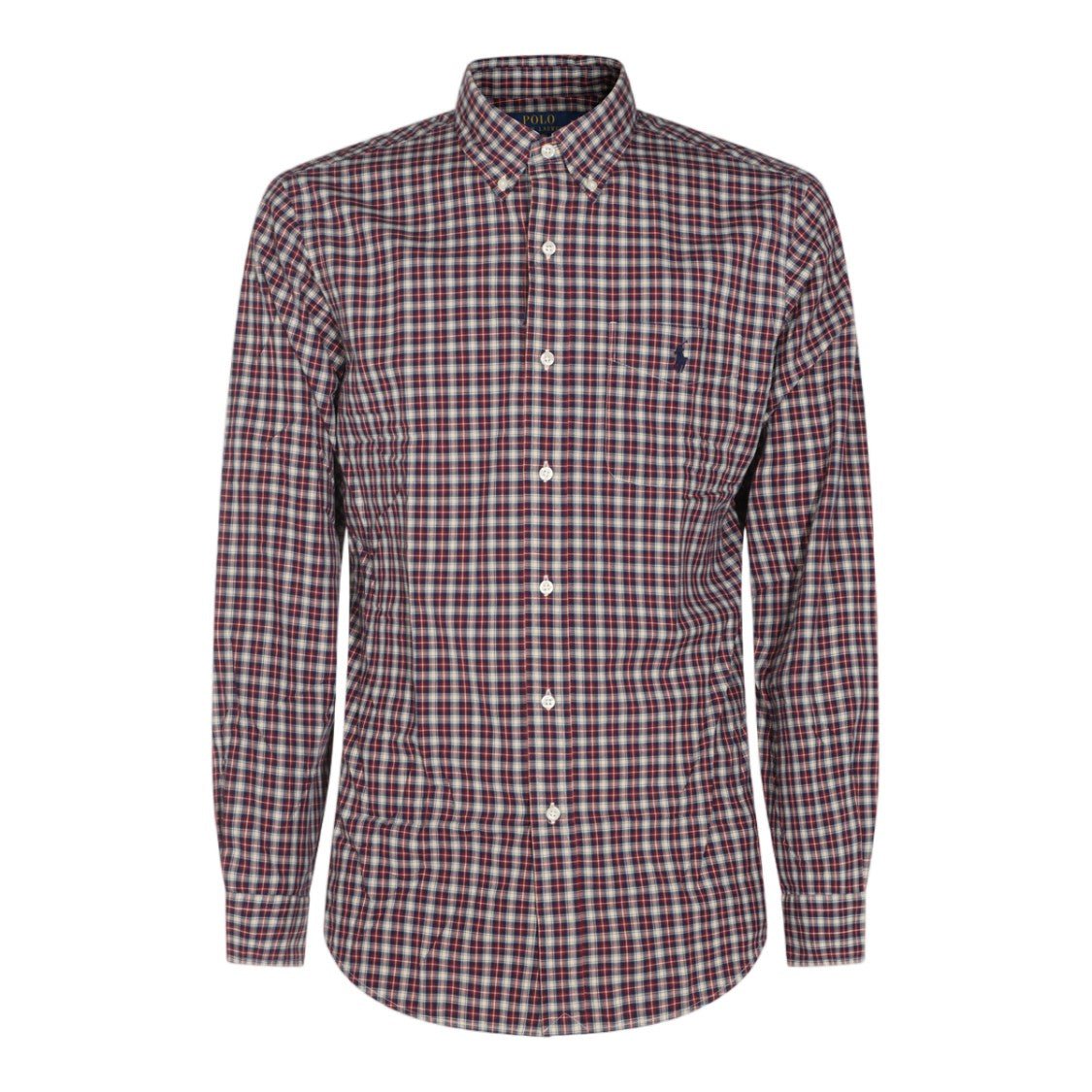 Polo Ralph Lauren Long-Sleeve Button-Up Shirt With Checkered Pattern And Embroidered Logo