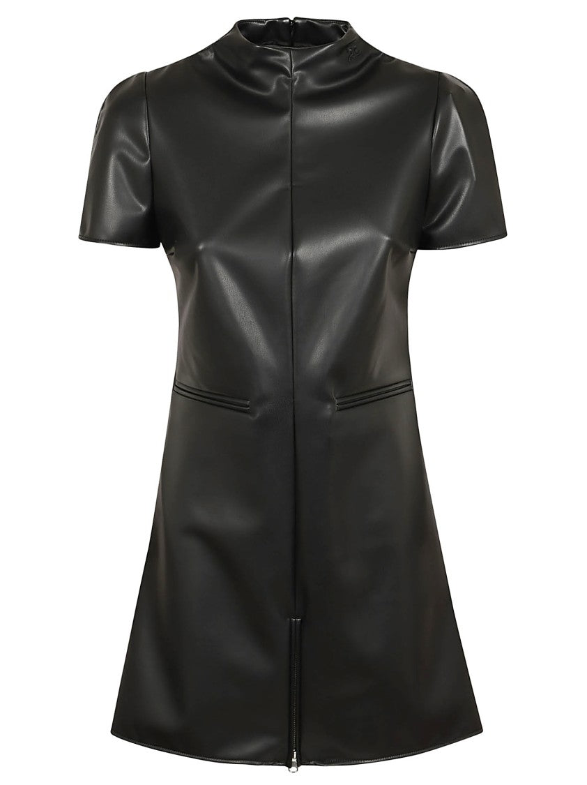 Courrèges Polyurethane Blend Dress With Short Sleeves