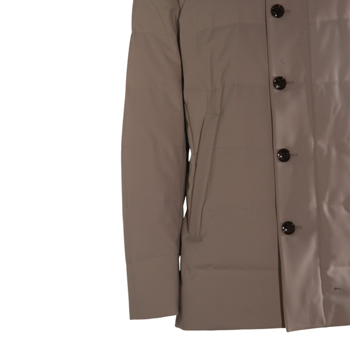 Montecore Padded Beige Coat With High Collar