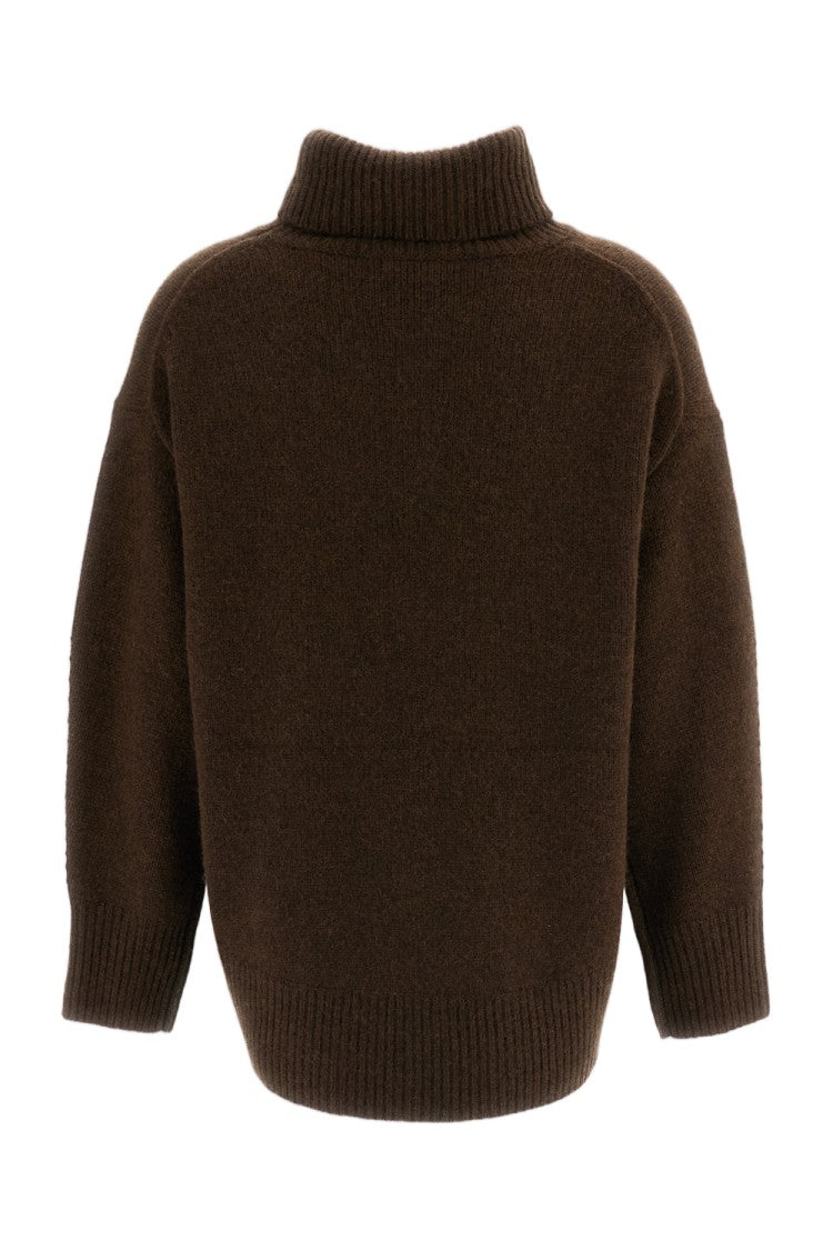 Arch4 Brown World's End Heavyweight Chunky Cashmere High-Neck Sweater