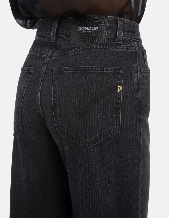 Dondup Wide-Leg Jeans With Ornate Gold Button Detailing
