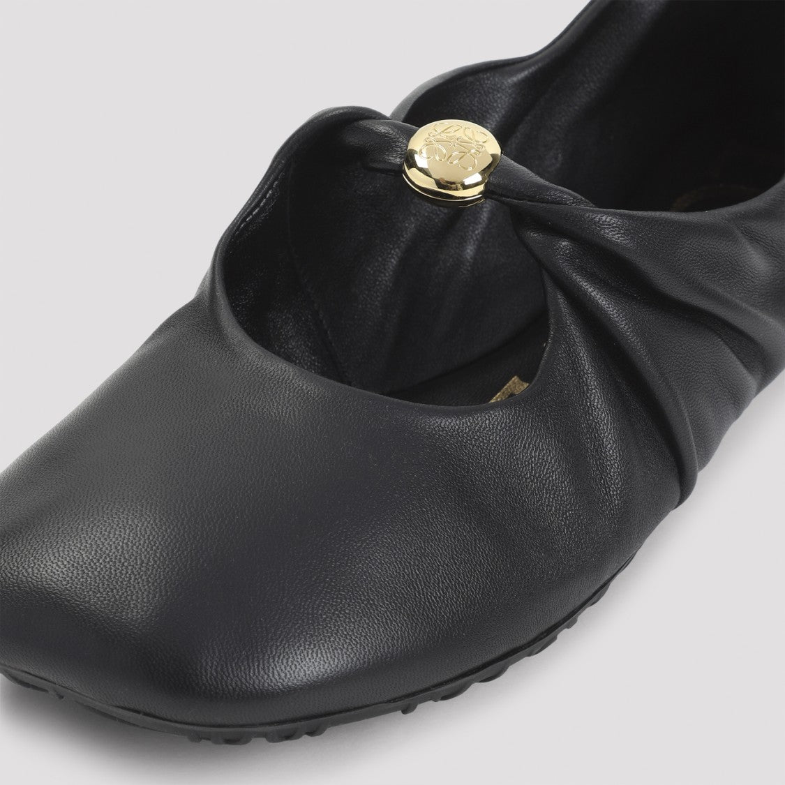 Loewe Pebble Soft Black Lambskin Ballerinas
