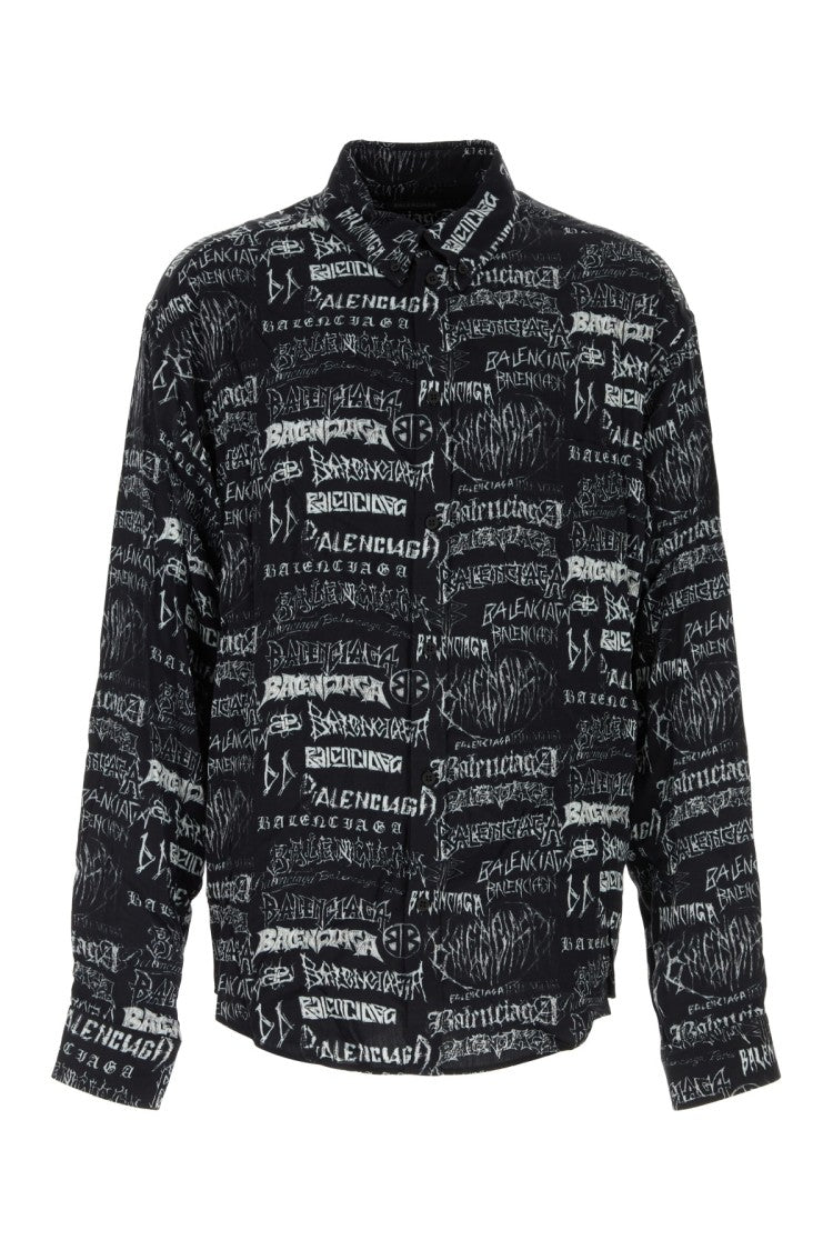 Balenciaga Relaxed Fit Shirt With Stylized Print
