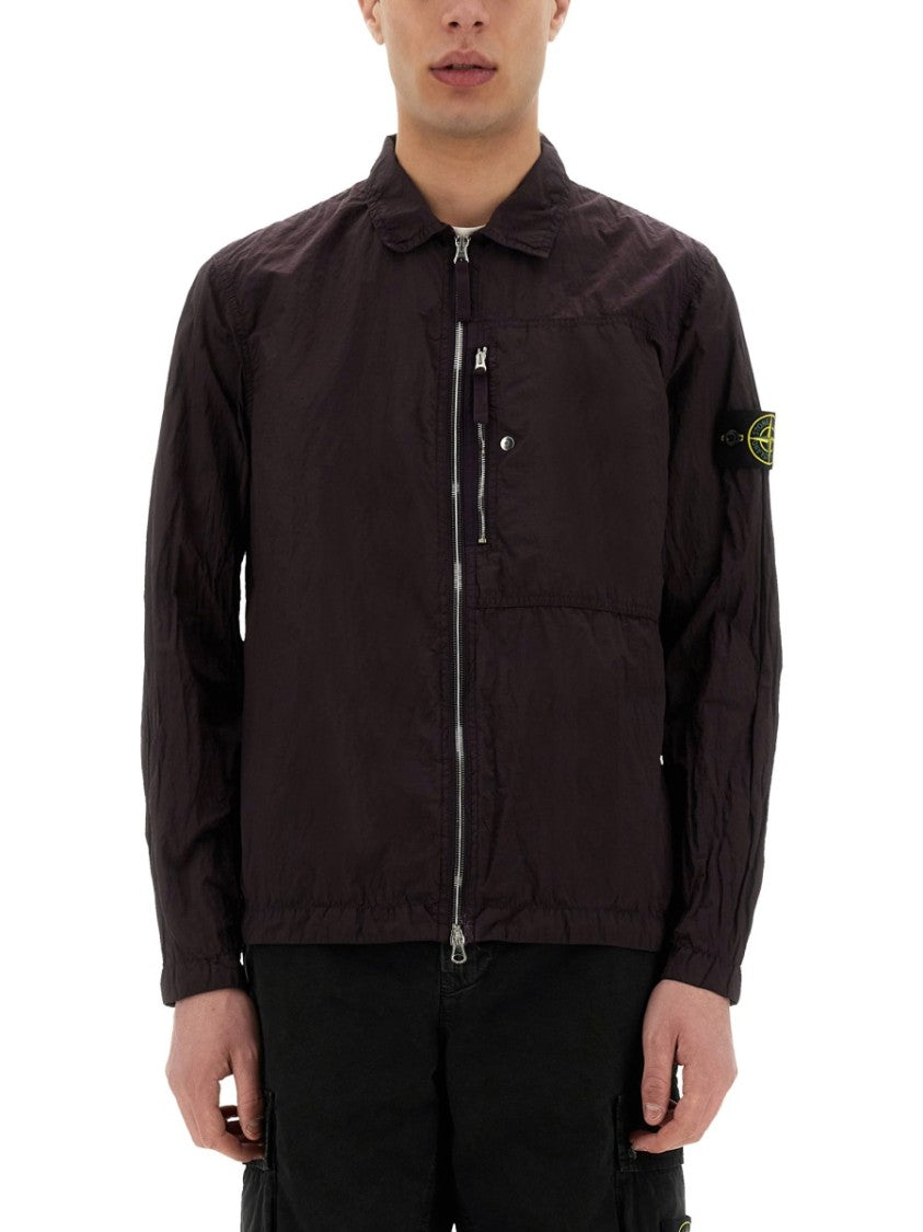 Stone Island Crinkled Texture Overshirt