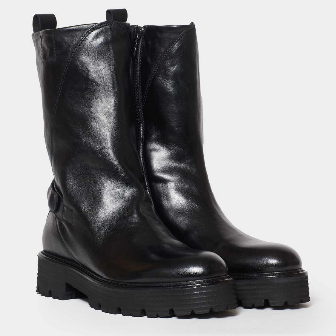 Hundred 100 Biker-Style Ankle Boots