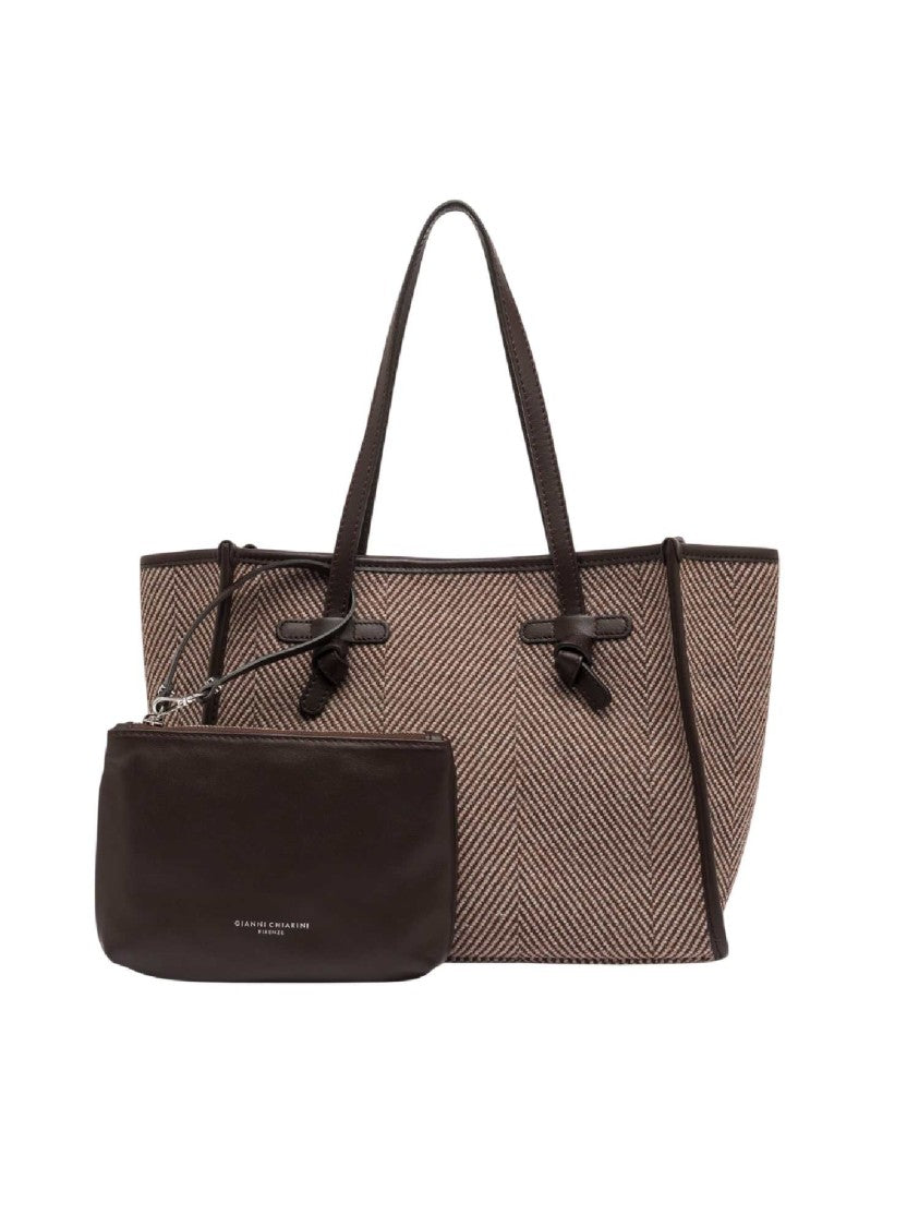 Gianni Chiarini Daino Textured Fabric Leather Tote Bag