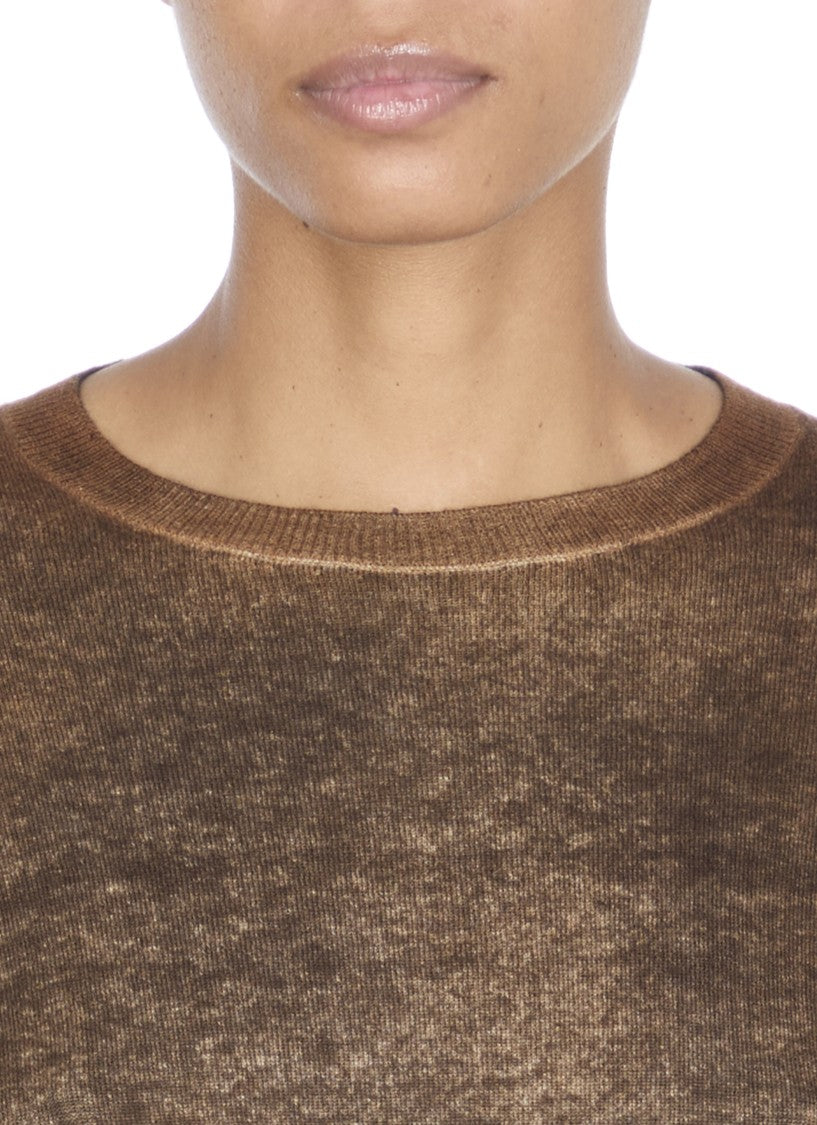 Avant Toi Gradient Textured Cashmere And Wool Sweater