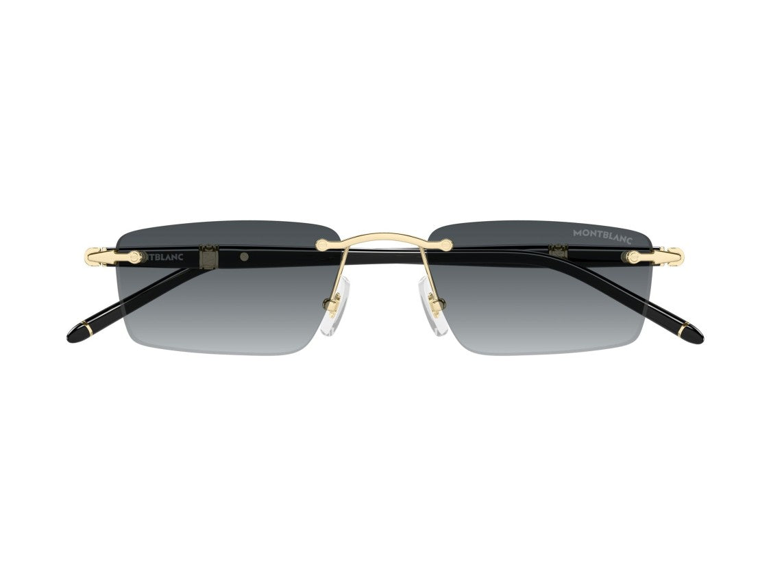 Montblanc Gold Mb0484s Gradient Rimless Rectangular Sunglasses