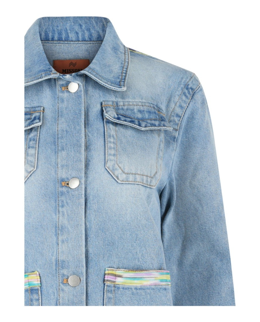 M Missoni Ombre Trim Denim Jacket