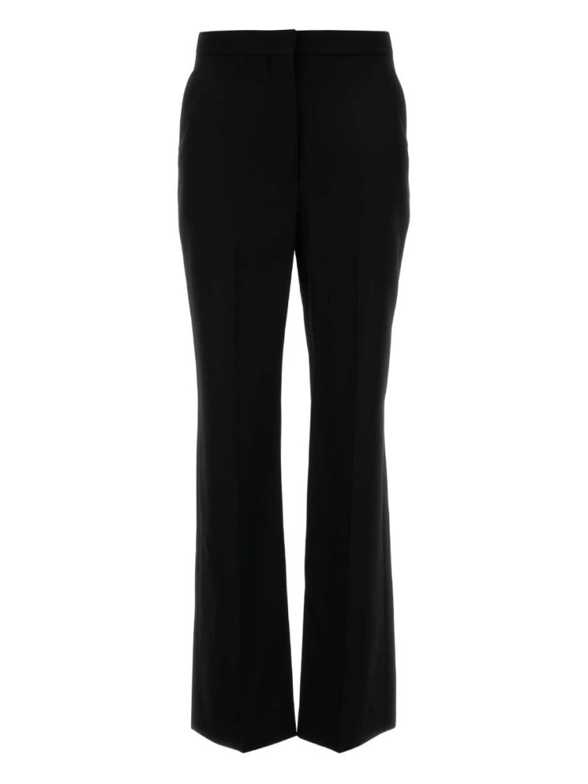 Givenchy Black Wool Flared Leg Straight Trousers