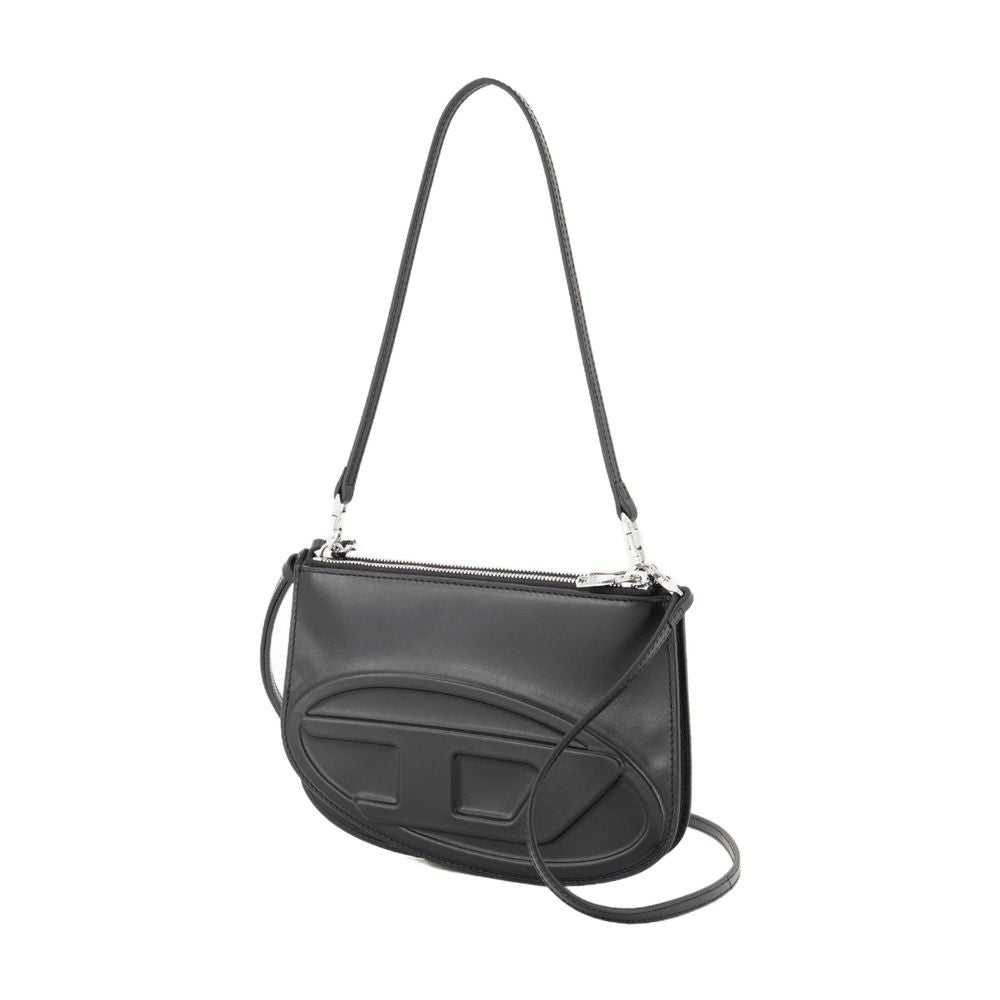 Diesel 1Dr Twin Shoulder Bag - Leather - Black