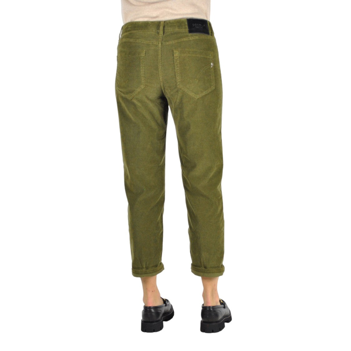 Dondup High-Waisted Olive Green Jeans