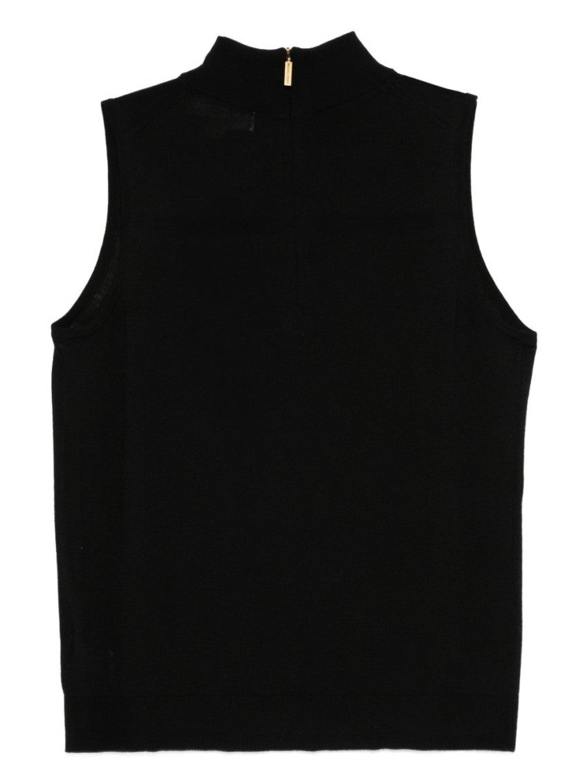 Michael Kors High Neck Sleeveless Merino Wool Sweater