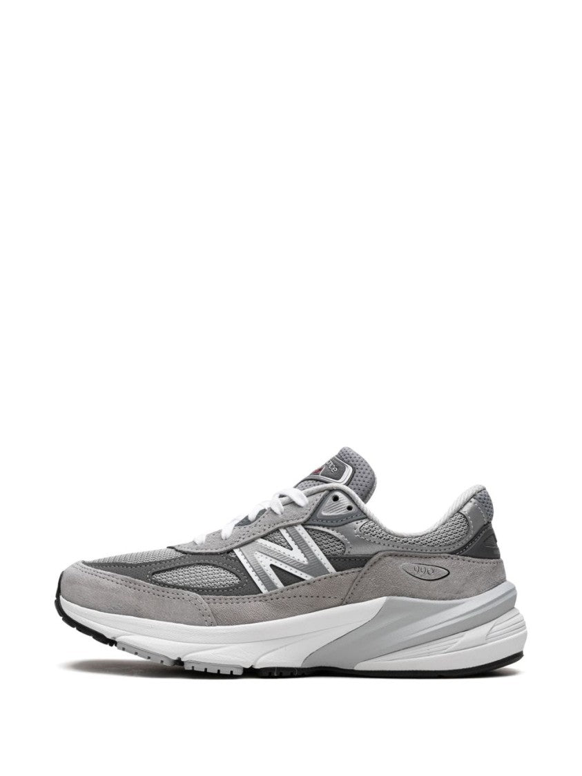 New Balance Medium Grey Panelled Sneakers With Suede