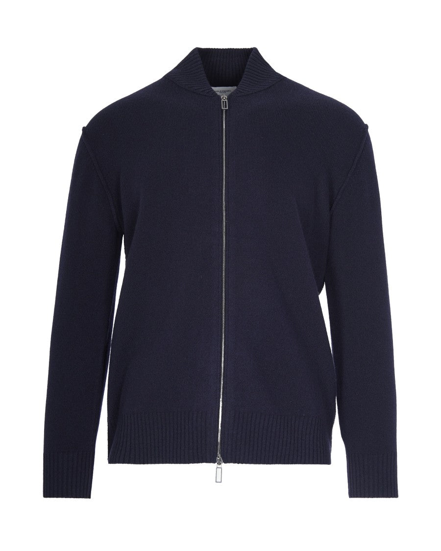 Paolo Pecora Blue Virgin Wool Cardigan
