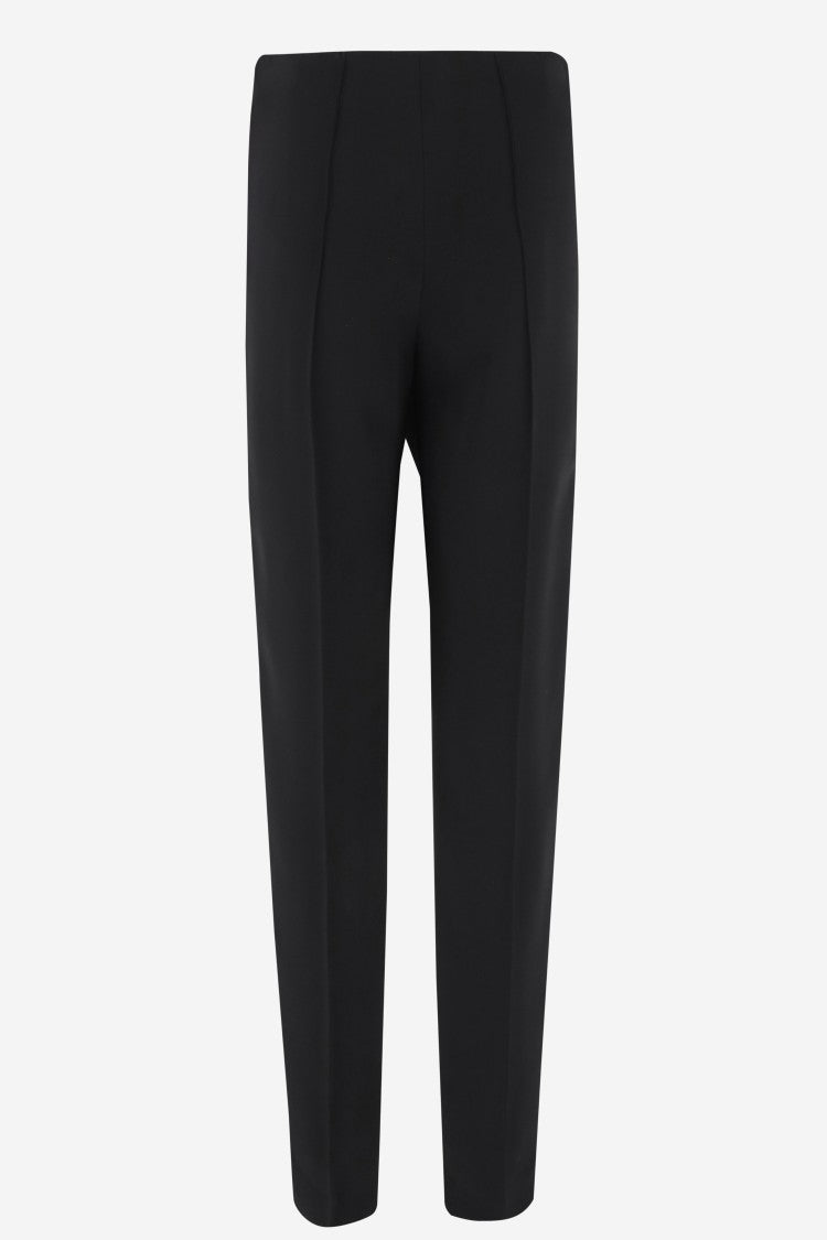 Giorgio Armani Tailored Stretch Viscose Pants With Pleated Detailing