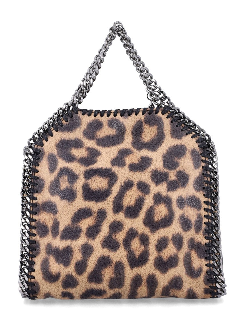 Stella Mccartney Compact Leopard Print Shoulder Bag With Distinctive Chain Trim