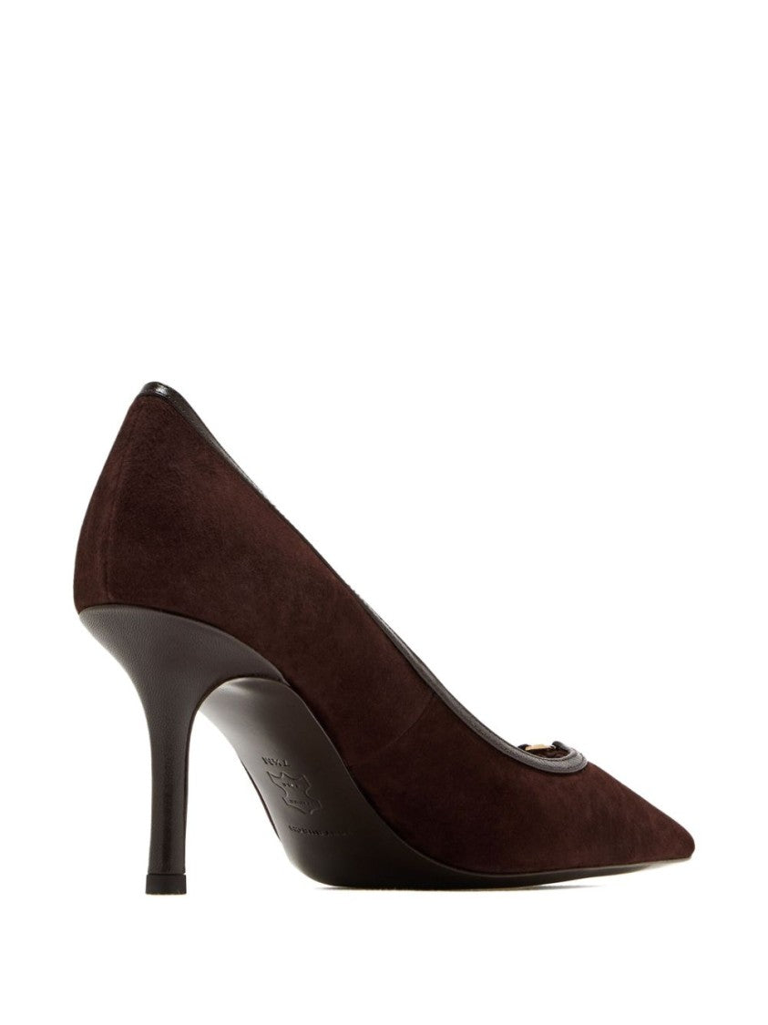 Tory Burch Brown Suede Pumps With Pointed Toe