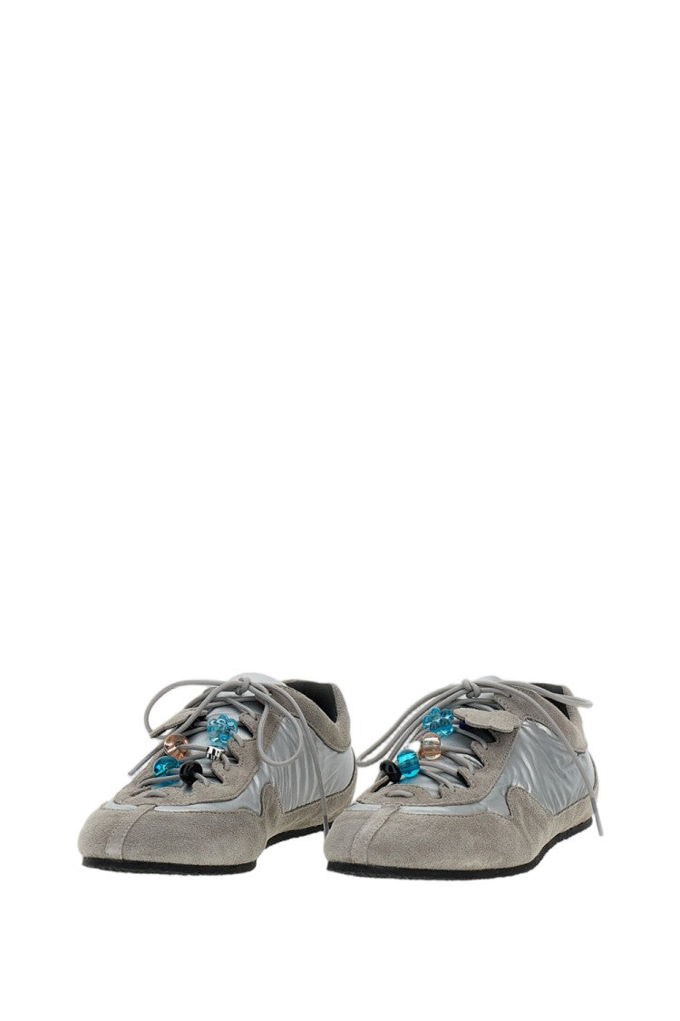 Cecilie Bahnsen Low-Top Paneled Sneakers With Decorative Beaded Laces