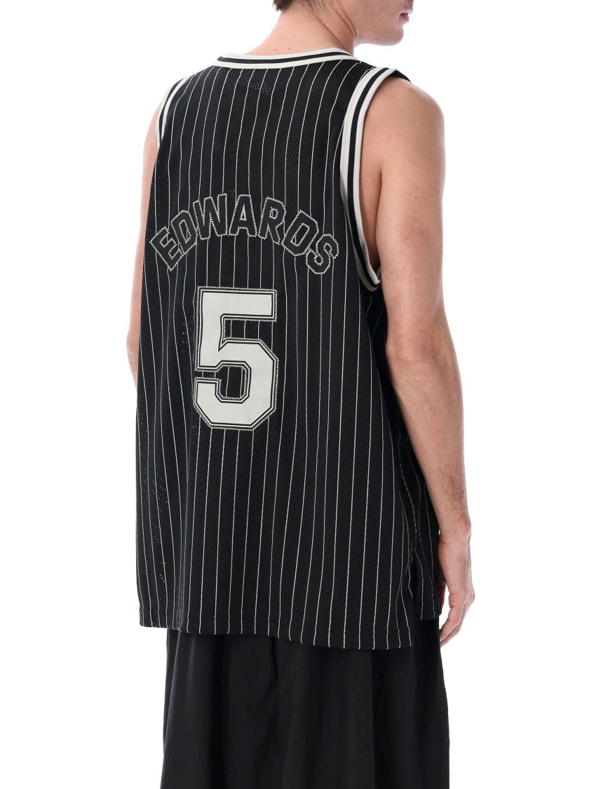 Y-3 Edwards Vertical Pinstripes Mesh Tank Top