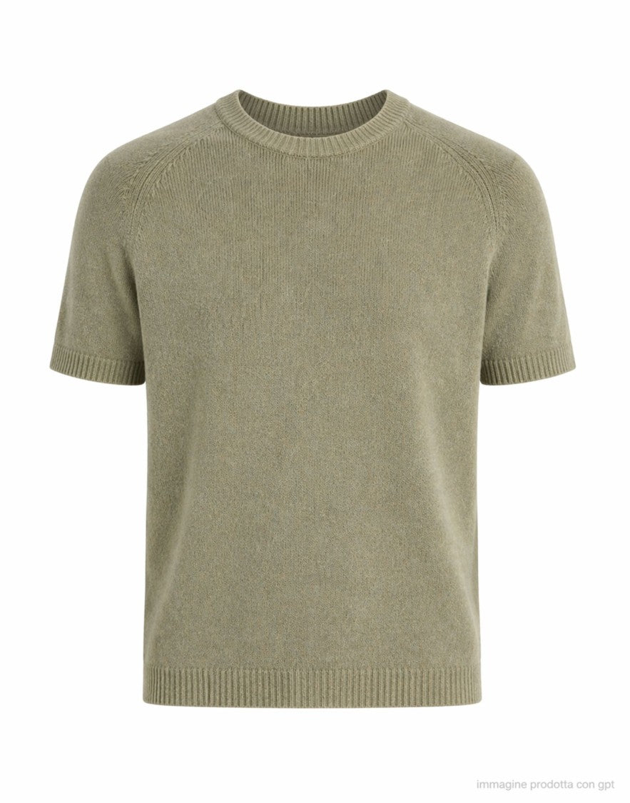 Origin Of Line Olive Hemp Knit Garment Dyed T-Shirt