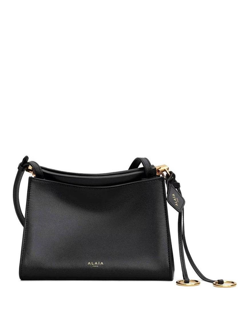 Alaïa Structured Black Handbag With Adjustable Strap