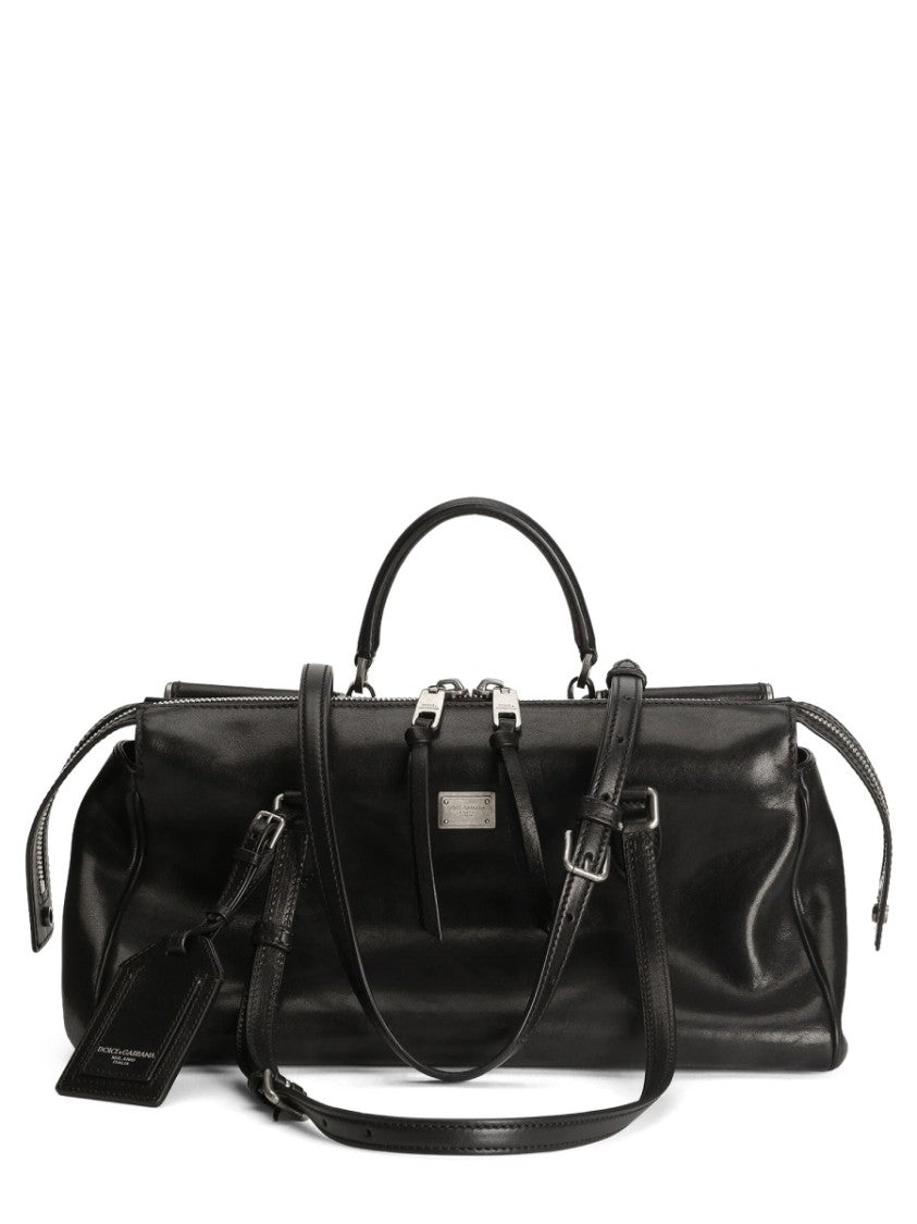 Dolce & Gabbana Black Elongated Structured Shoulder Bag