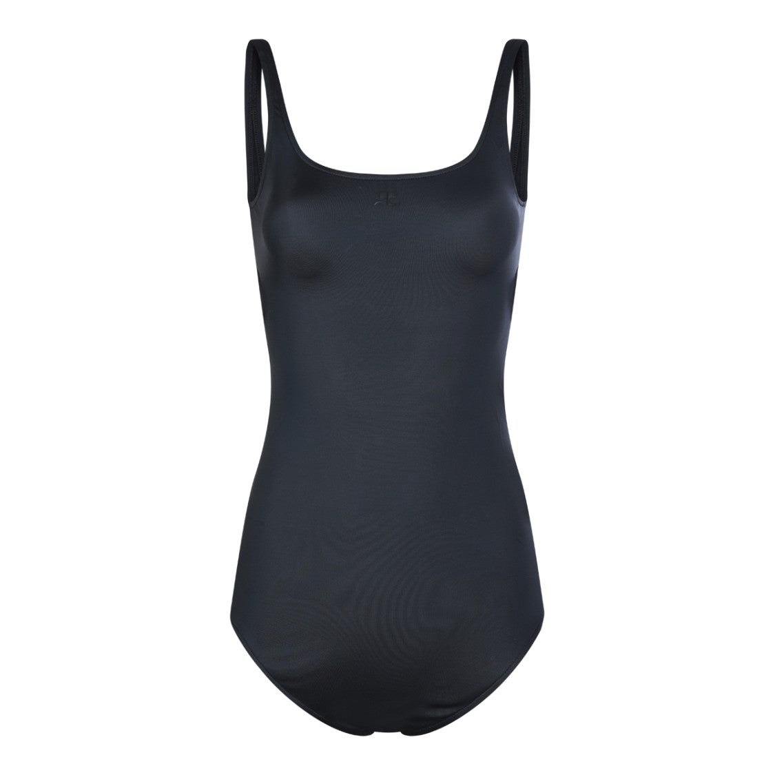 Courrèges Sleeveless Black One-Piece Beachwear