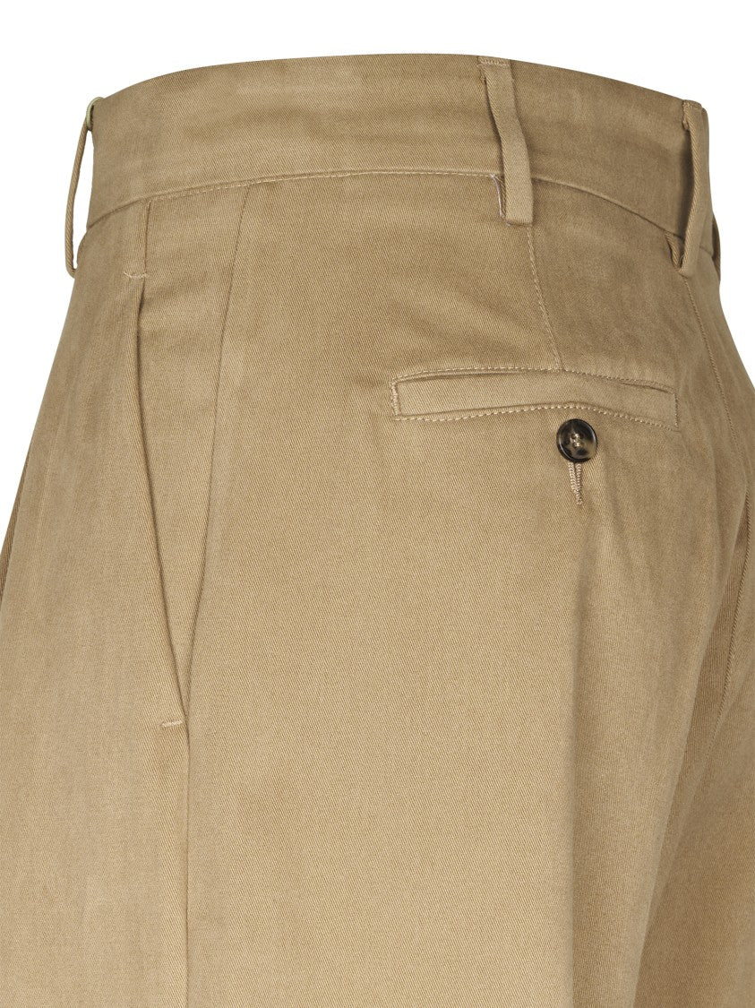 Max Mara Wide-Leg Trousers With High Waist And Pleated Design