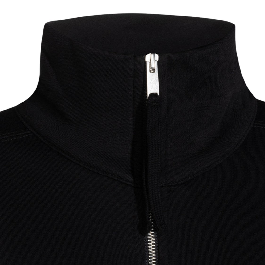 Thom Krom Half-Zip Sweater With Stand Collar And Gathered Detail