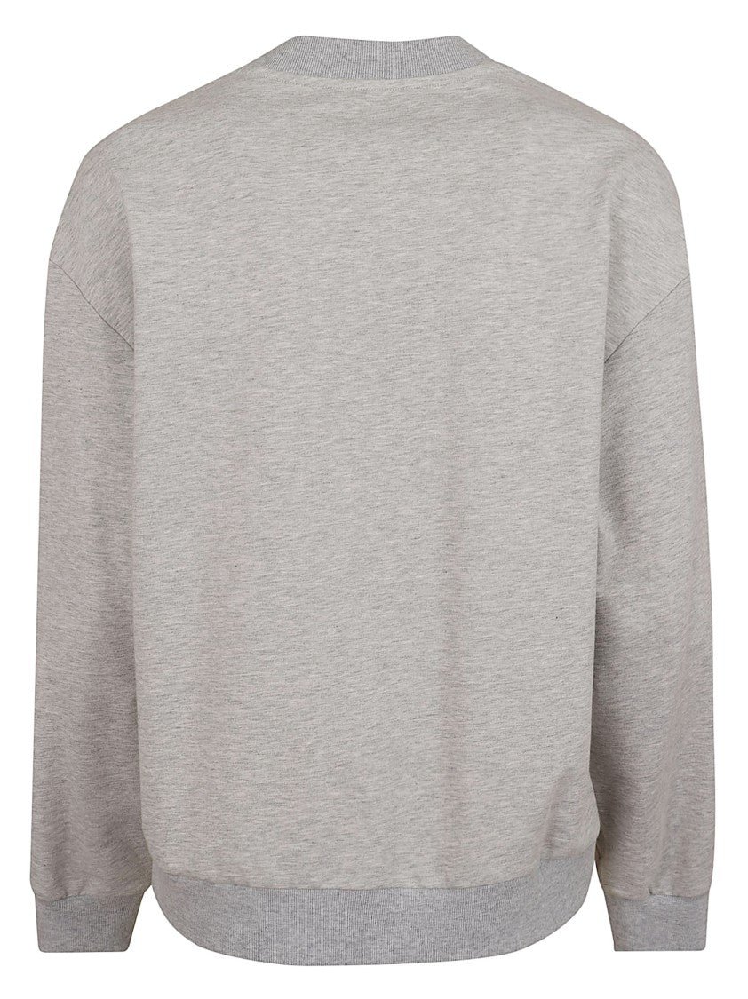 Peserico Cotton Mélange Crewneck Sweatshirt With Textured Crest