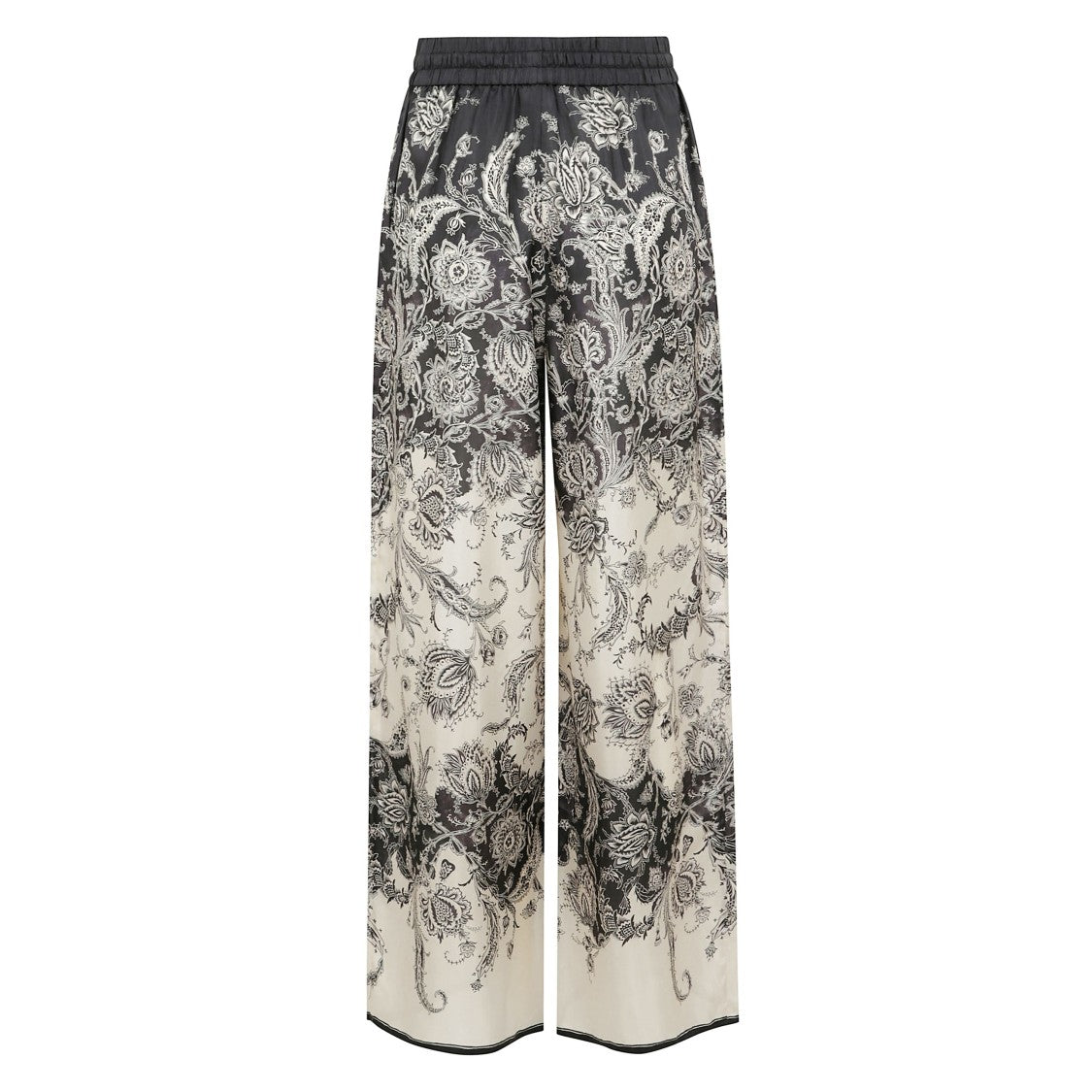 Zimmermann Floral Patterned Drawstring Waist Pants In Habotai Silk