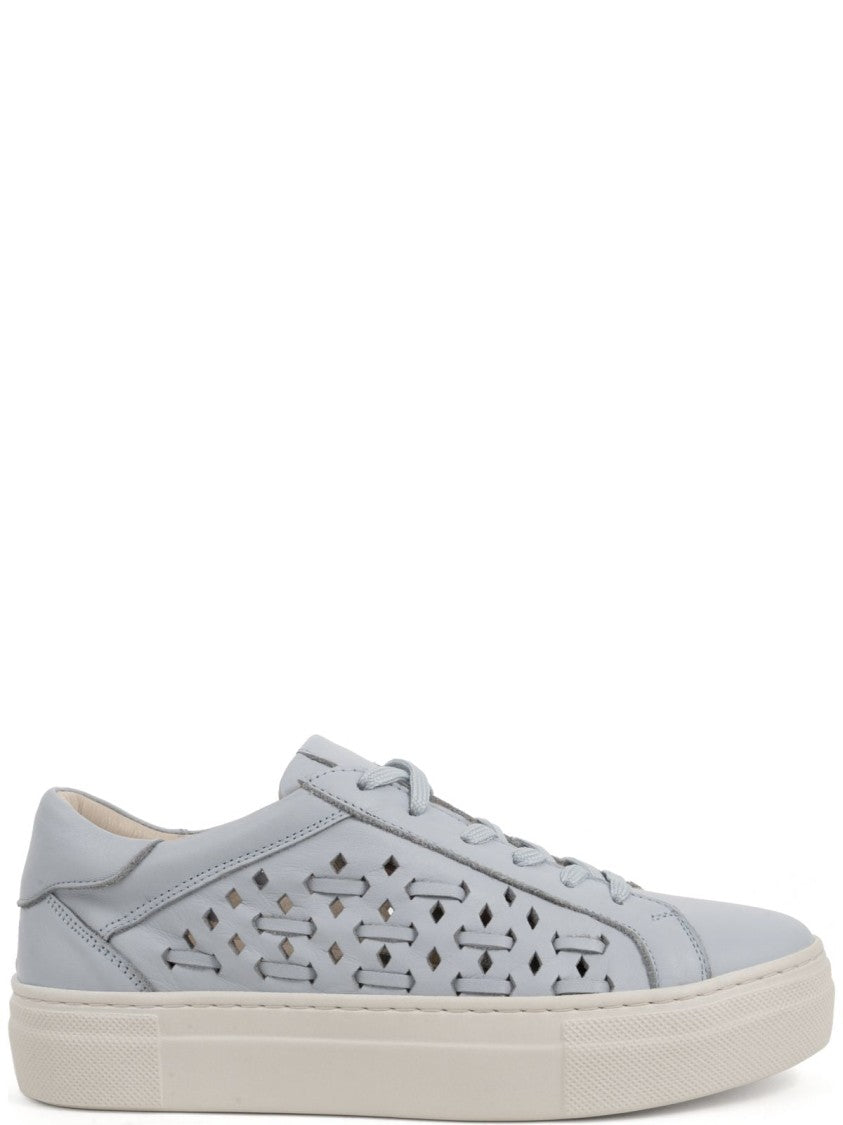 Sergio Moretti Intricate Cut-Out Trainers In Soft Cow Leather