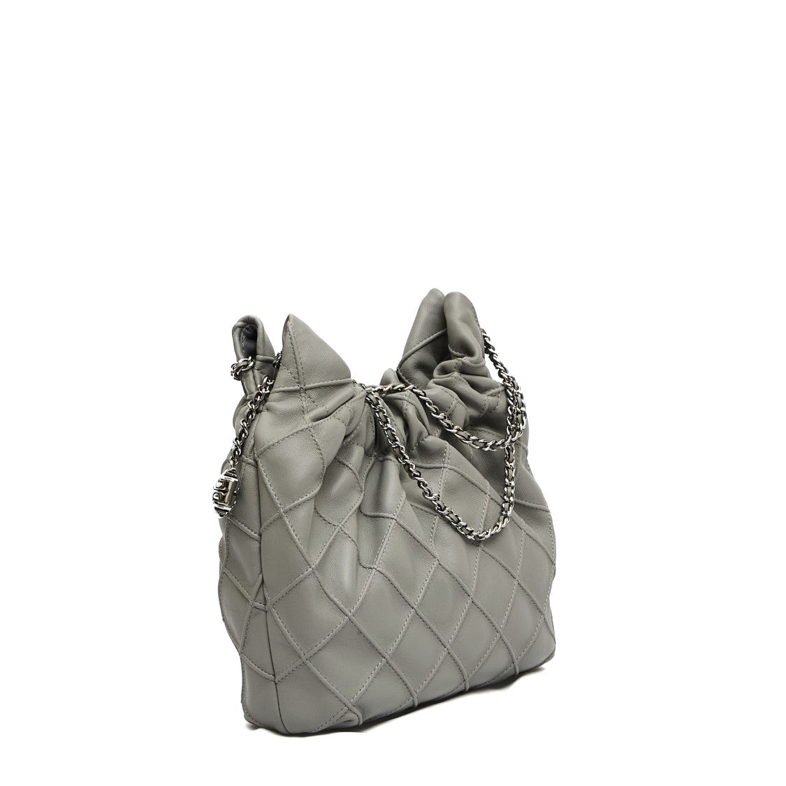 Tory Burch Mini Hobo Grey Leather Bag