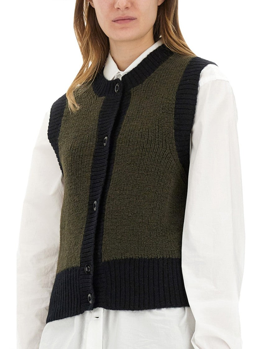 Margaret Howell Textured Knit Wool Vest