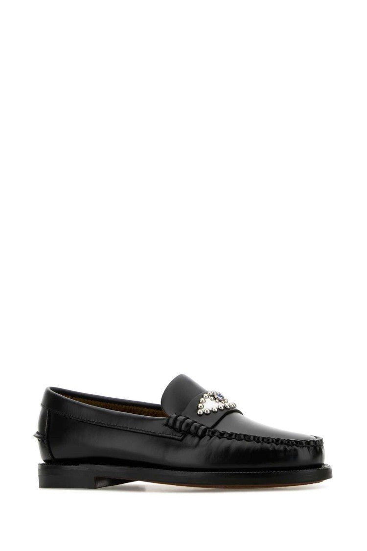 Sebago Black Leather Classic Dan Eye Loafers