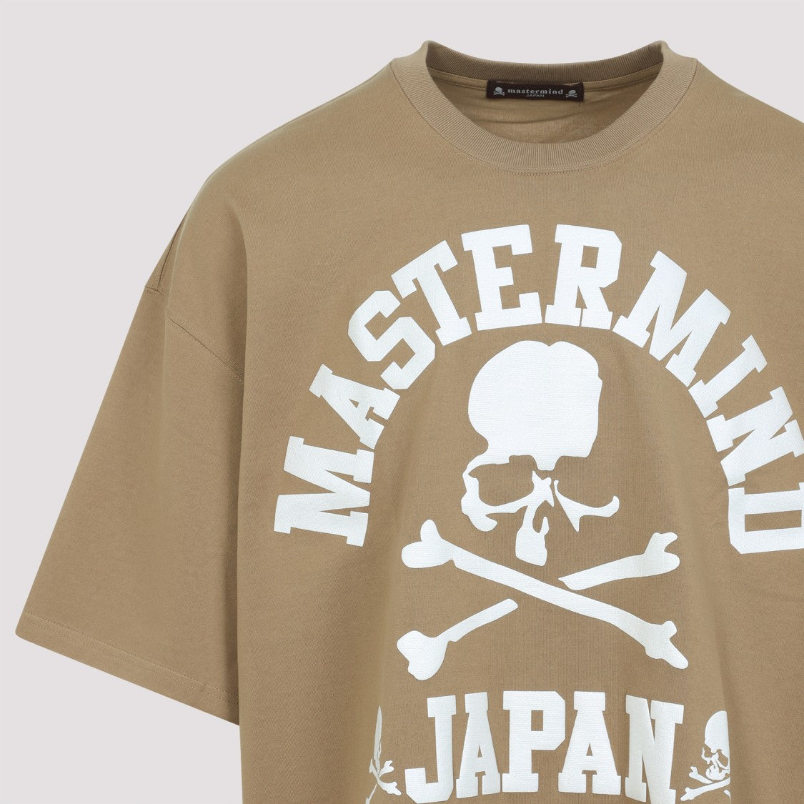 Mastermind Oversized Skull Graphic T-Shirt In Neutral Cotton