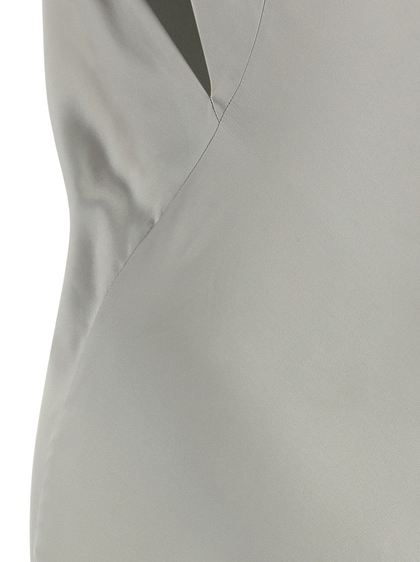 Alberta Ferretti Mermaid Silhouette Satin Evening Dress