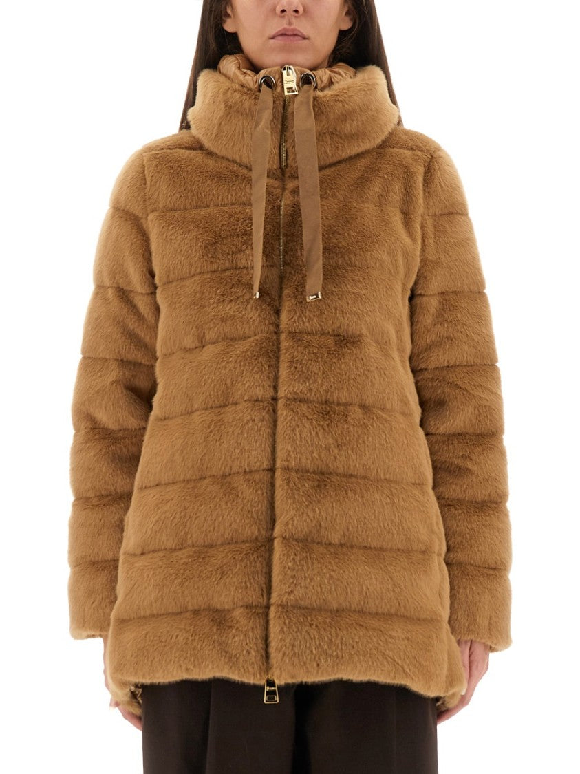 Herno Plush Eco Fur Down Jacket
