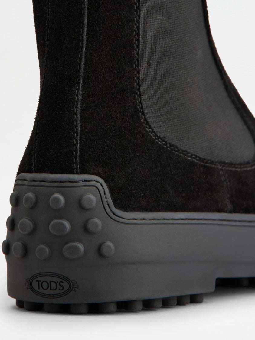 Tod's Winter Gommini Suede Ankle Boots