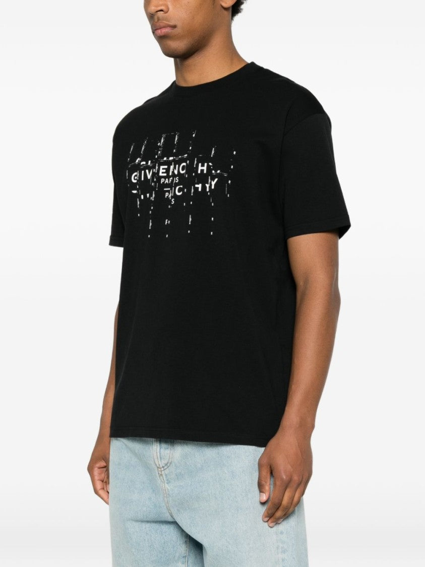 Givenchy Photographic Negative Print Crewneck Cotton T-Shirt