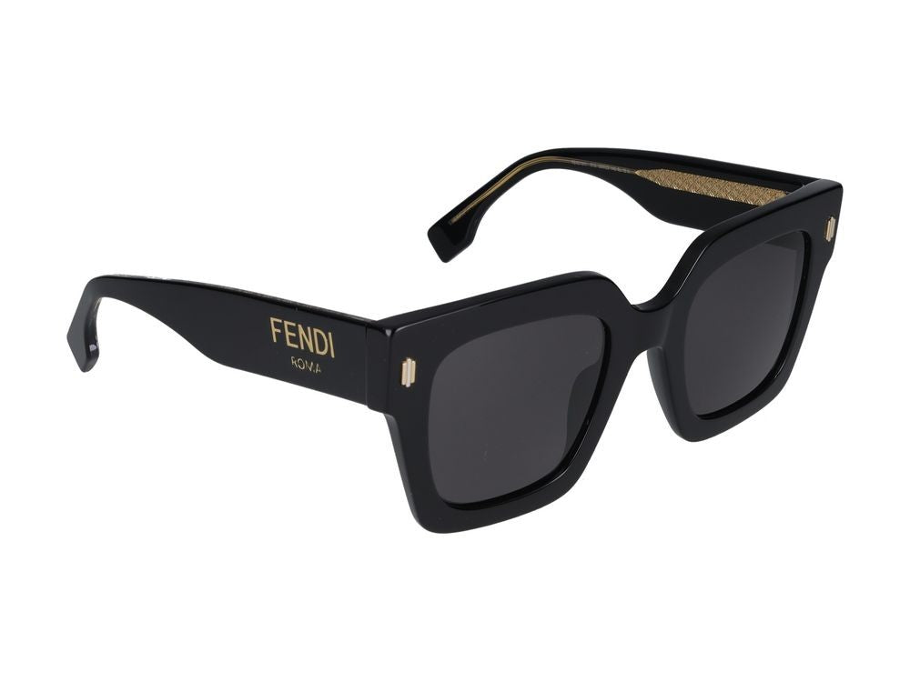 Maison Fendi Black Bold Oversized Square Sunglasses