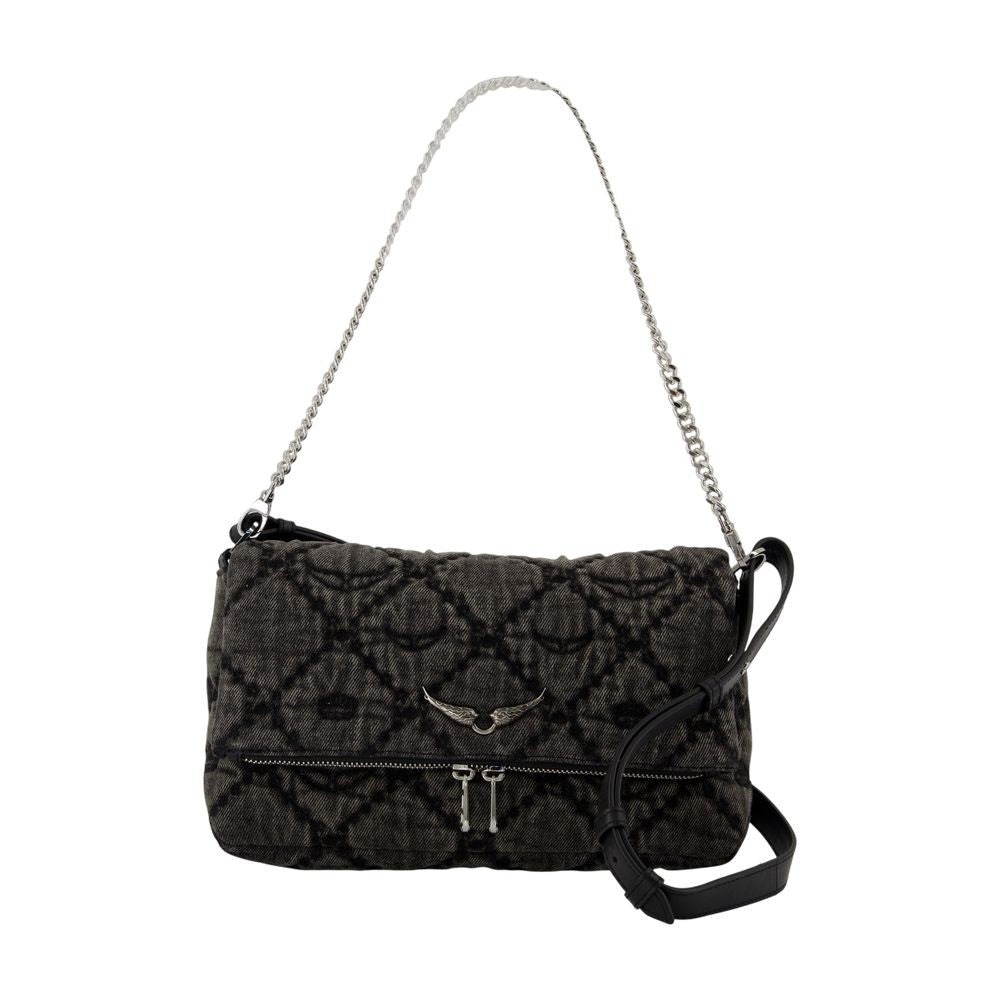 Zadig & Voltaire Rocky Ii Shoulder Bag - Cotton - Dark Grey