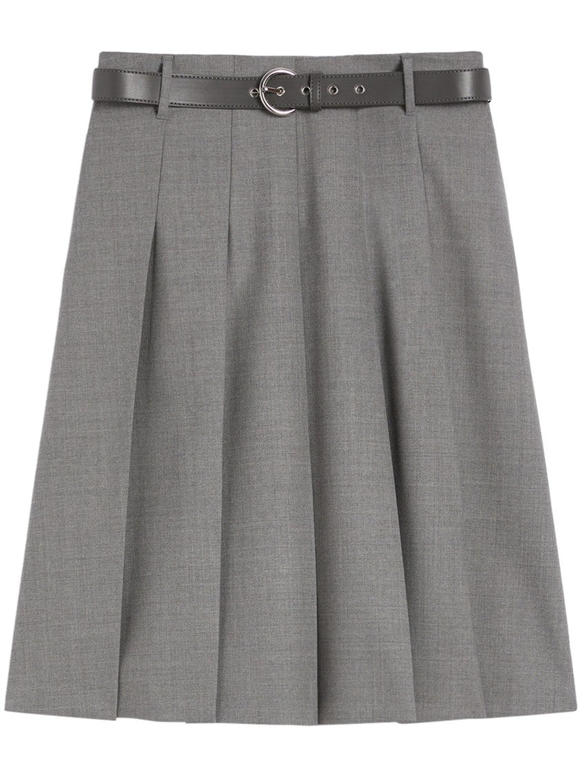 Max Mara Knee-Length Skirt With Structured Pleats