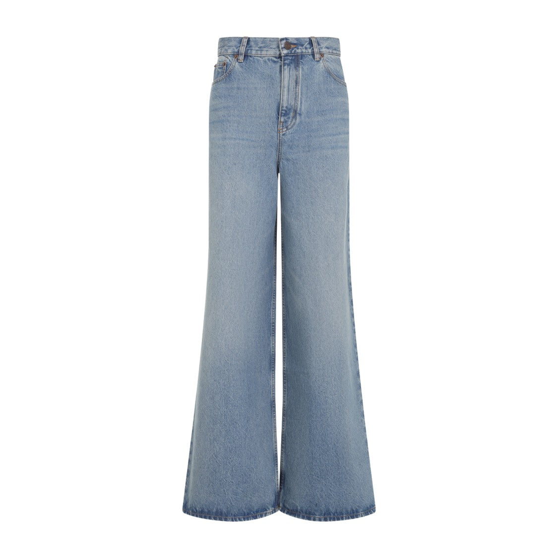 Chloé High-Waisted Wide-Leg Trousers With Five-Pocket Design