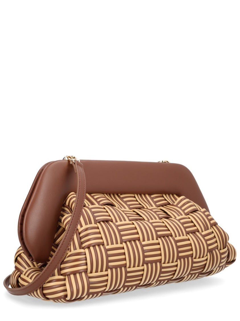 Themoirè Neutrals Bios Intreccio Sustainable Woven Clutch Bag