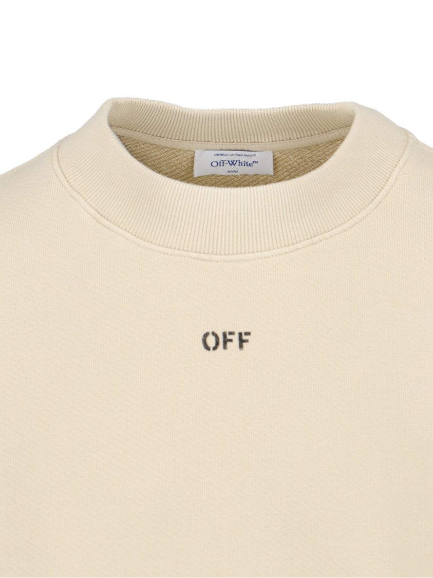Off-White Logo Sweatshirt – Beige